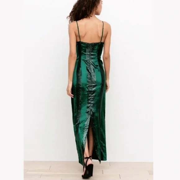 NWT Yumi Kim Emerald Green Jewel Twinkle Amelia Velvet Maxi dress sz M formal - Picture 3 of 16